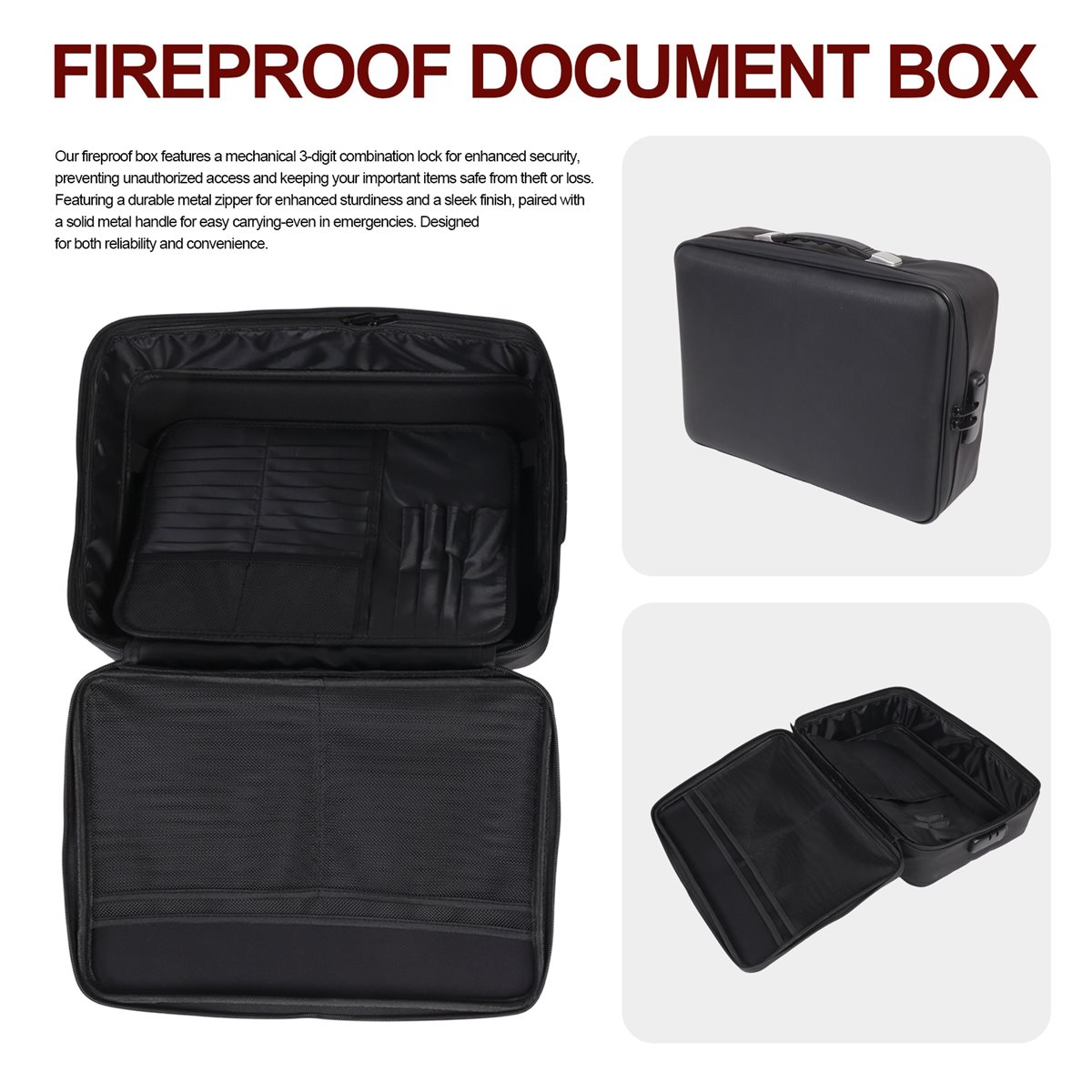 Fire Safe Document - 828328 Fireproof Document Box - 8-Layer