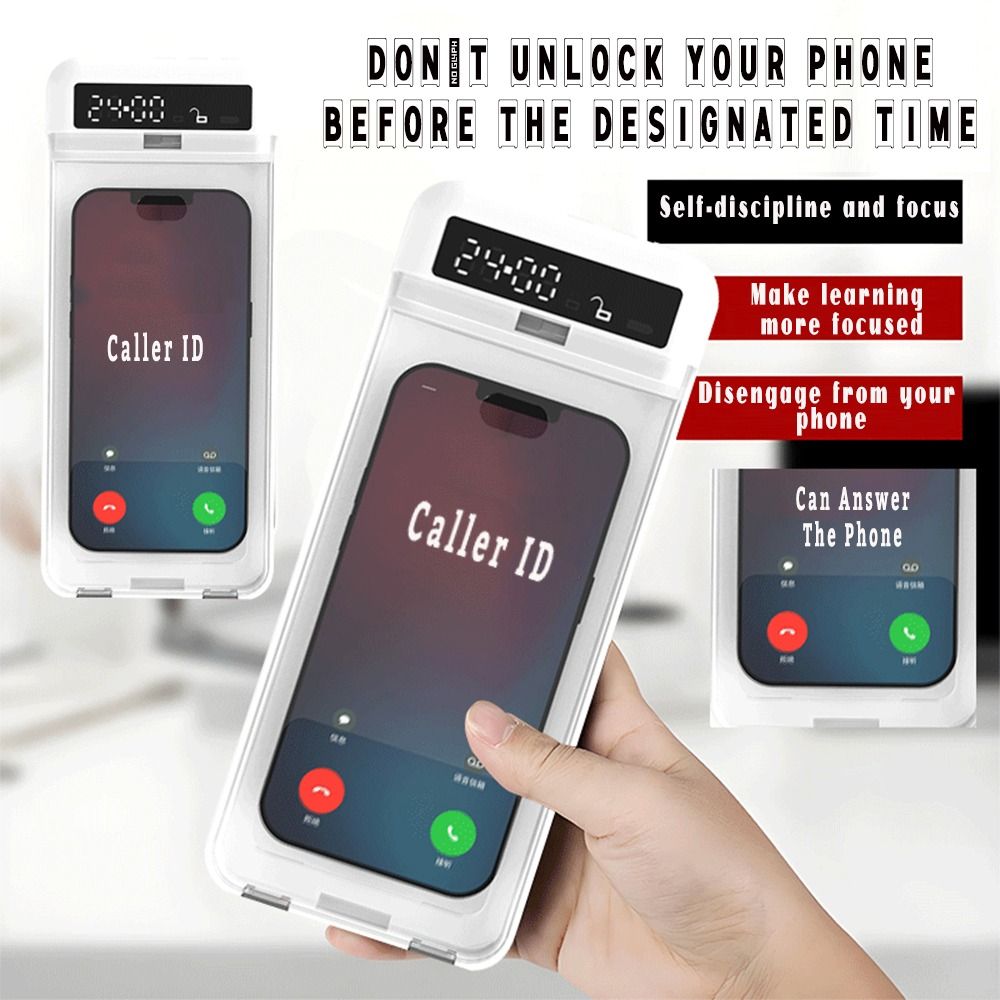 Medicine Cabinet Lock - Portable Phone Lock Box with Timer