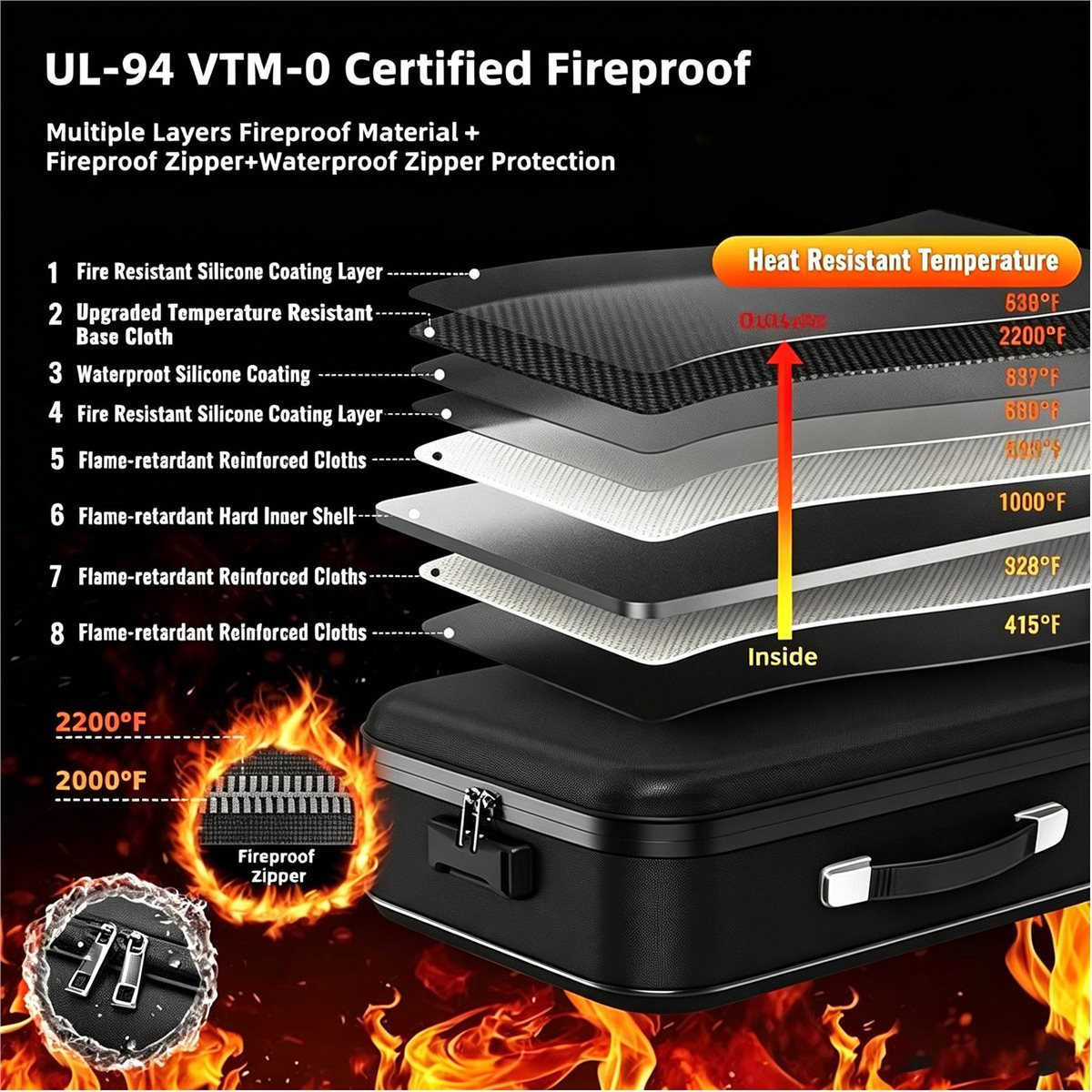828328 Fireproof Document Box  - Fire Safe Document recension och pris