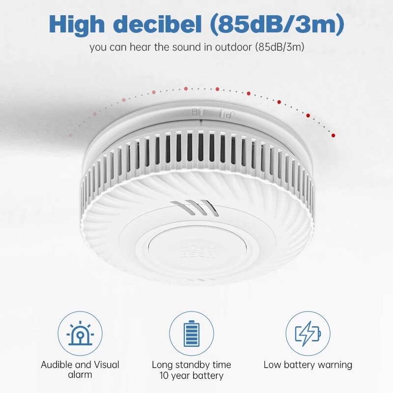 1pc Smoke Detector Warning, In - Smoke Detector Interconnected recension och pris