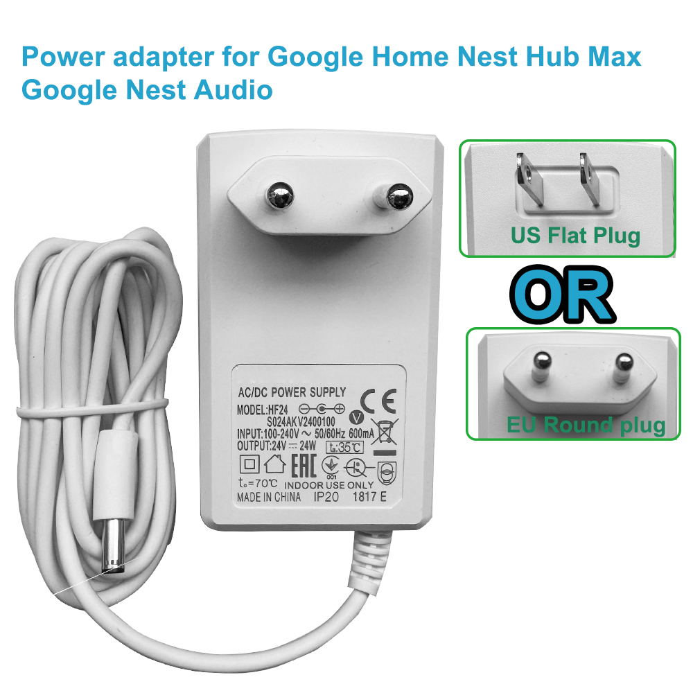 24V Power Supply adapte for Go - Google Speaker Nest Audio recension och pris
