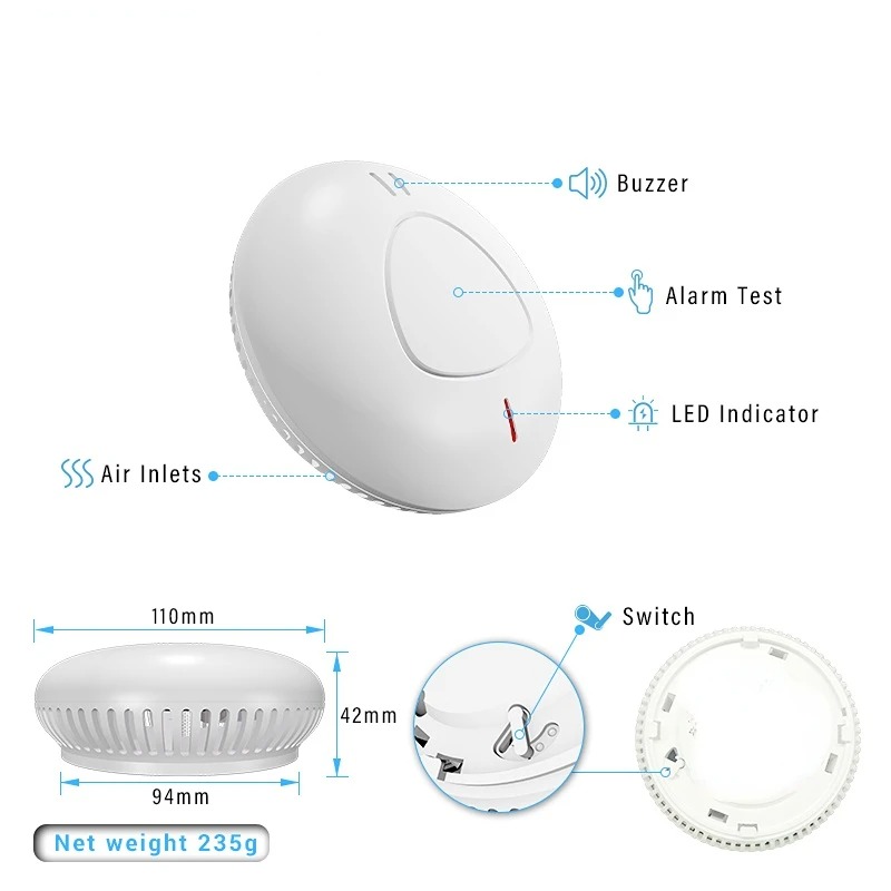 Smart home security alarm syst - Smoke Detector Interconnected recension och pris