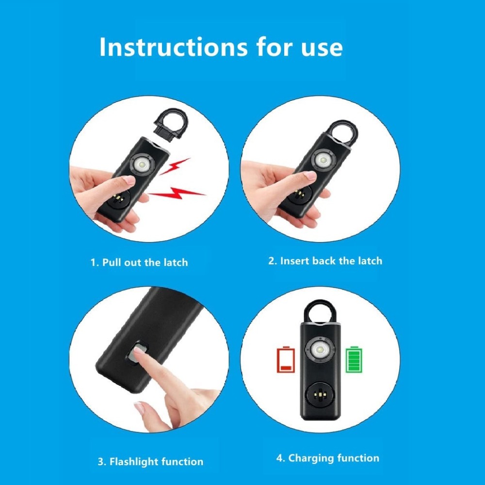 130 High DB Safe Sound Persona - Personal Alarm Keychain recension och pris