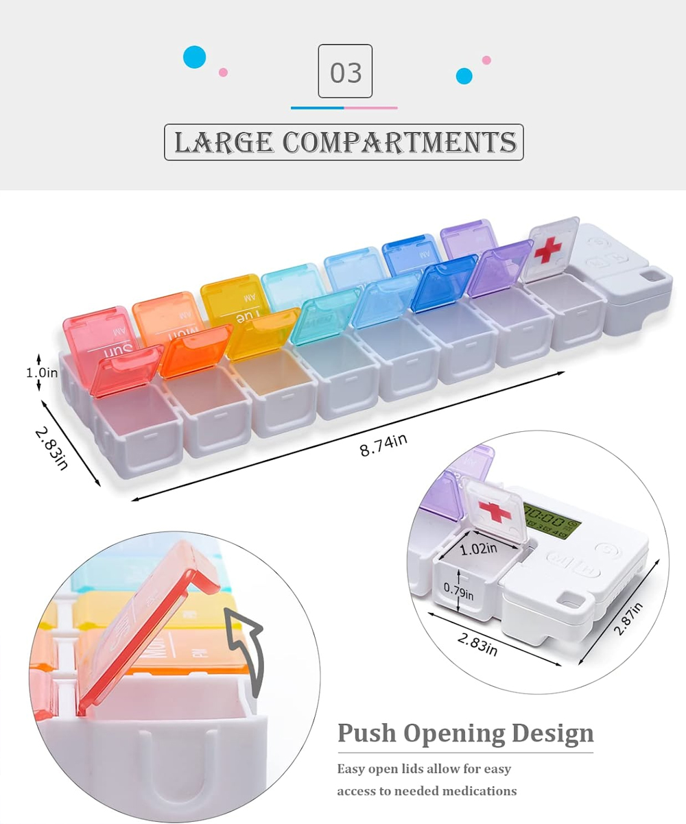 7-Day Pill Organizer with Medi - Medicine Cabinet Lock recension och pris